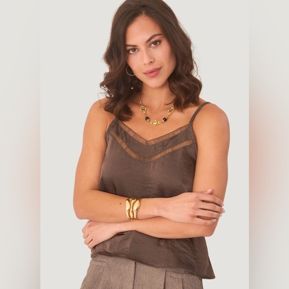 NKN Nekane Camisole style top, made in Spain M, feminine, romantic NWT - Picture 2 of 7